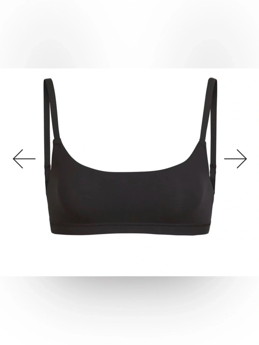 Skims  fits everybody scoop bralette onyx black New Large - Picture 3 of 7